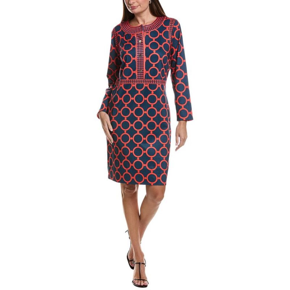 Gretchen Scott Womens  Trimmed Up Dress, Navy